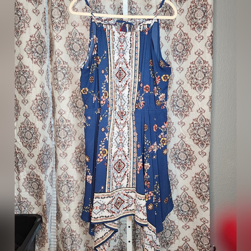 Maurices XXL Hanky Hem Tie Halter Dress